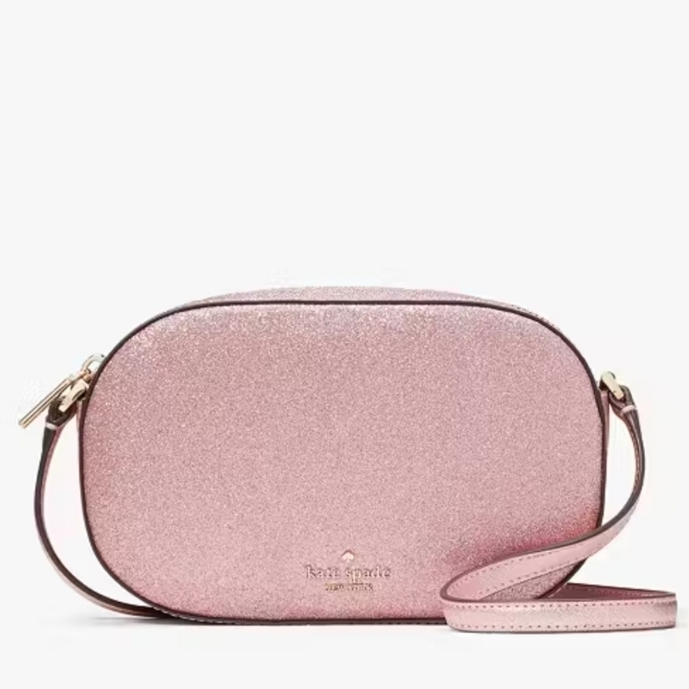 💕▪️Kate Spade▪️pink  Glimmer Oval Camera Bag